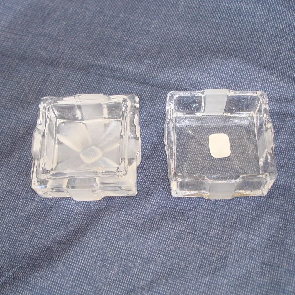 ✨$5 w/ $15+ BUNDLE✨ NEW Fitz & Floyd Frosted Bow Box Glass Crystal Trinket Dish